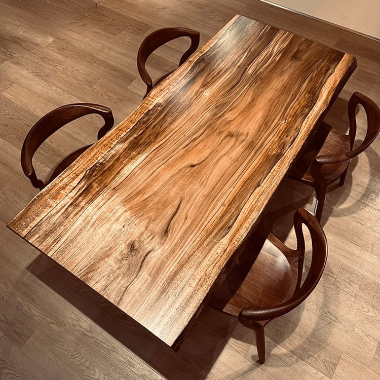 吉祥寺店 パプアニューギニアウォールナット 幅180×奥行75-83×厚み5(cm)